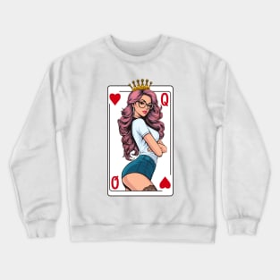 Beautiful Queen of Hearts. Crewneck Sweatshirt